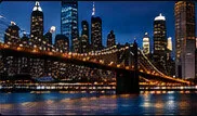 New York city lights at night