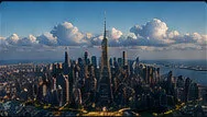 New York skyline from above